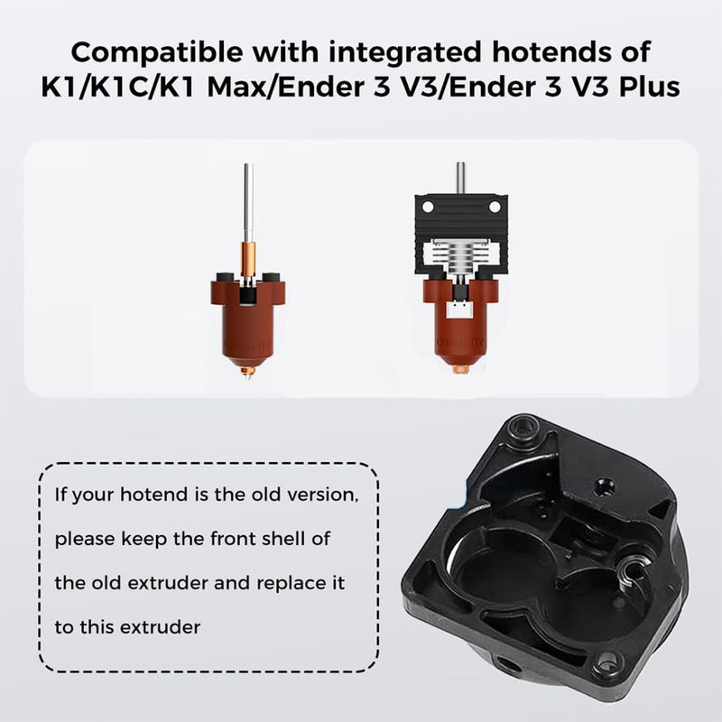 Creality K1/K1 Max/K1C/K1 SE Upgrade Ceramic Heating Block Hotend Kit, Quick Swap Nozzle Kit, K1 Series 3D Printer Hotend 600mm/s High-Speed (Extruder for K1C/K1 SE) M(Extruder for K1C/K1 SE)