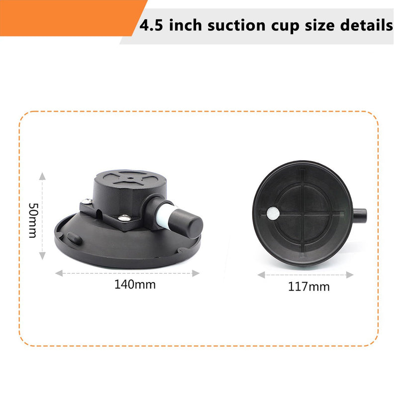 4.5 Inch Suction Cup Boat Mount | Marine-Grade Holder for Camera, Smartphone & Action Camera, 360° Rotatable Ball Head,for Boats, Yachts