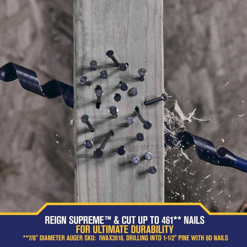 Irwin Tools IWAX3018 Auger Bit 7/8In X 7.5In Speedbor Supreme 7/8-In X 7.5-In