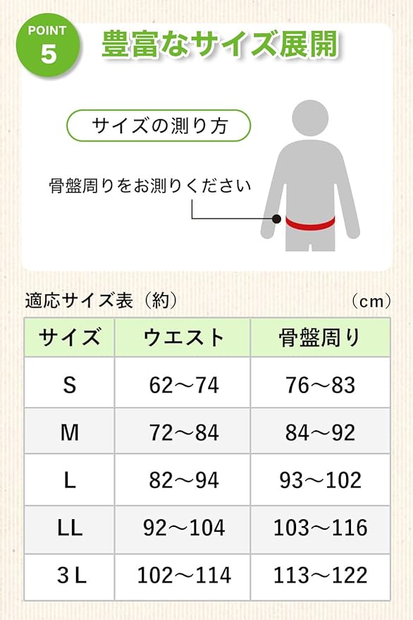 KitcheNavi Pelvic Belt, Waist Supporter, Supports Waist, Natural Rubber, Thin (LL) - NewNest Australia