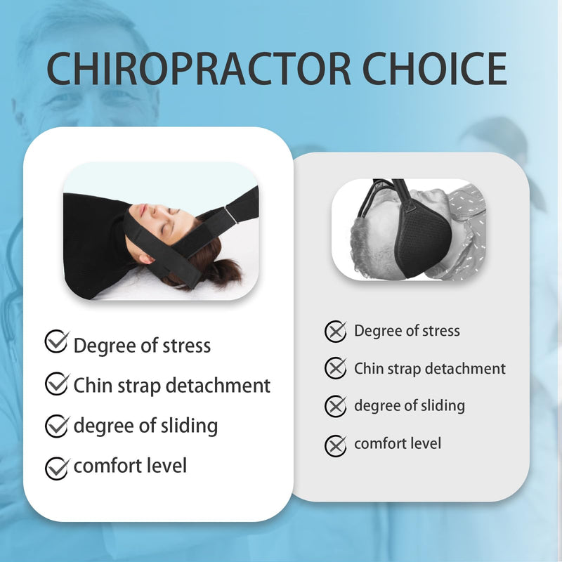 Y Neck Strap Chiropractor Pull Device,Neck Stretcher Strap,Neck Strap Cervical Traction Device for Neck Pain,Spine Chiropractic Decompression Tool with Comfort Handle and Chin Strap