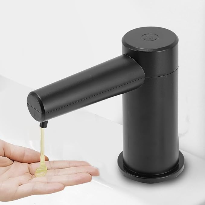Automatic Touchless Dish Soap Dispenser for Kitchen Sink, Two Adjustable Dispensing Sink Soap Pumps, 38" Tube, Leak-Proof Plug-in, Built-in Fit for Bathroom Commercial (Black) Black - NewNest Australia