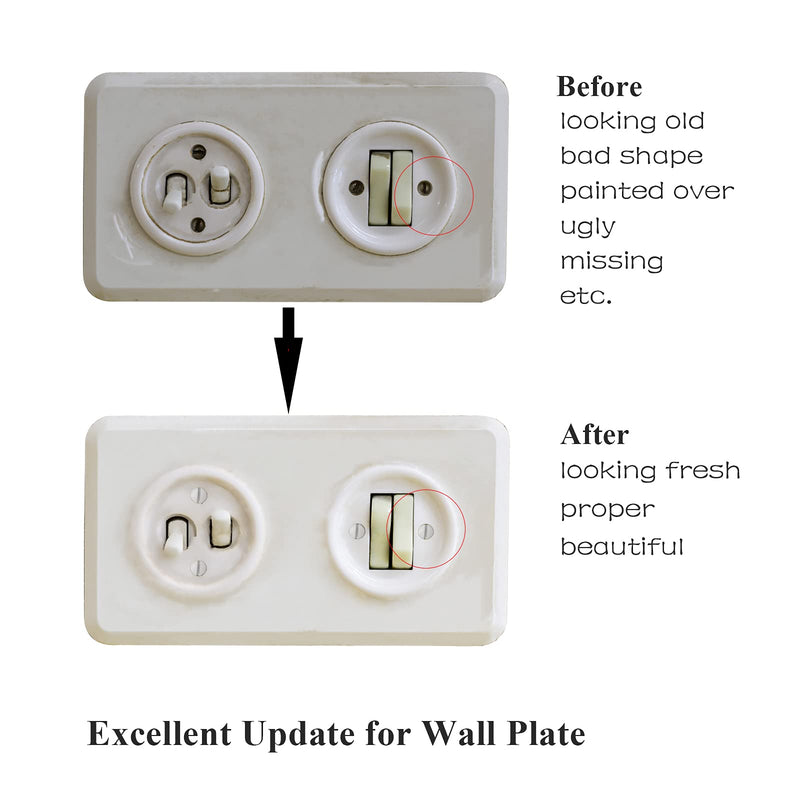40 Pieces Wall Plate Screws, 1.2 Inch Long Outlet Screws Perfect Replacement for Outlet Cover Screws,Switch Plate Screws, Light Plate Screws 1.2", 40 pcs