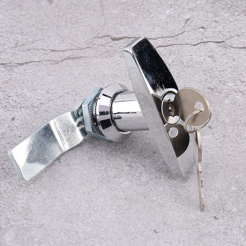T Handle Lock, Truck Cap Locking T Handles, T Handle Canopy Replacement Lock for Trailers Caravans Etc(briht) Silver