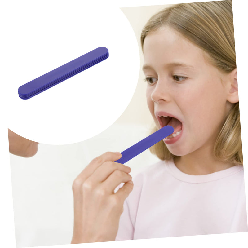 25Pcs Flavored Plastic Tongue Depressors Professional Stirring Sticks for Clinics Medical Use and Crafts Tongue Stabilizing Device for Oral Care 14.5X1.8CM Dark Blue