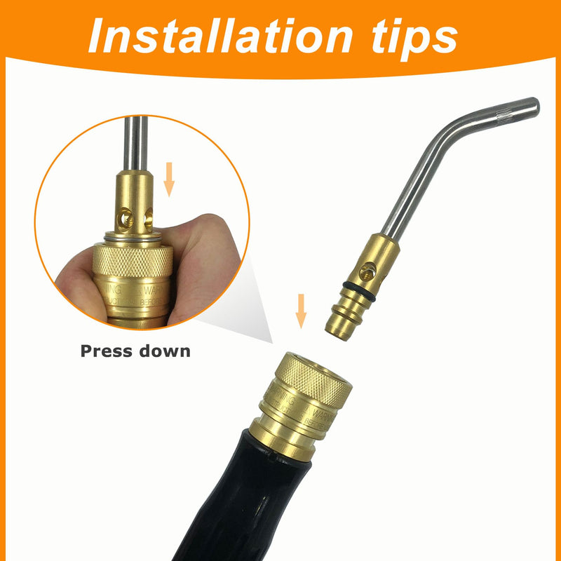 0386-0308 G4 Torch Handle with Valves for Torch kit, “A” Connections, Air Acetylene, Use with Torch Tips, Torch Hose, Acetylene Regulator, Acetylene Tank - Quick Disconnect Acetylene Handle