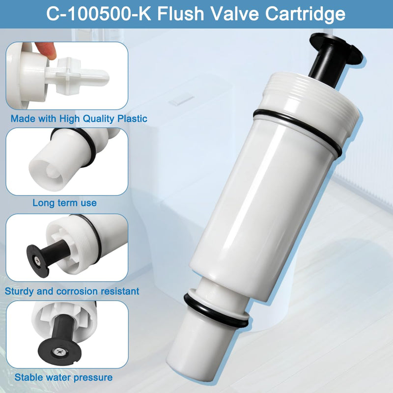 C-100500-K C-100500-Kit Flush Valve Cartridge M-101526-F3 (1 Pack) | Compatible with Flushmate III 503 IV 504 500 501 501A 501B Tank Systems, Replaces C-100500-Kit M-101526-F3 C-100500 Assembly 1 Pcs