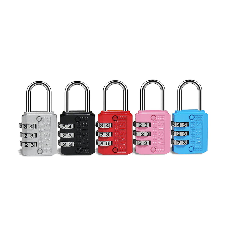3 Digit Combination Lock,Gym Padlock,Outdoor Padlock,Suitable for School Lockers,Tool Boxes,Travel Backpack,Hasp(Pink 1pack) 1 Pink
