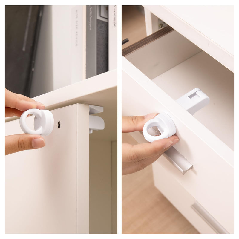 Inaya Magnetic Cabinet Locks Baby Proofing (20 Locks & 2 Keys), Child Safety Magnet Locks for Cabinets & Drawers with Invisible Design, 3M Adhesive for Easy Installation - No Drill & Tool Needed 20 Pack