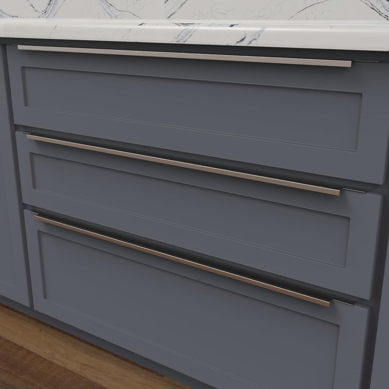 Hickory Hardware 2 Pack Solid Core Kitchen Cabinet Pulls, Luxury Cabinet Handles, Hardware for Doors & Dresser Drawers, 15-11/16 Inch (x 2) Hole Center, Aluminum, Austere Collection 31-3/8 Inch Center to Center 1