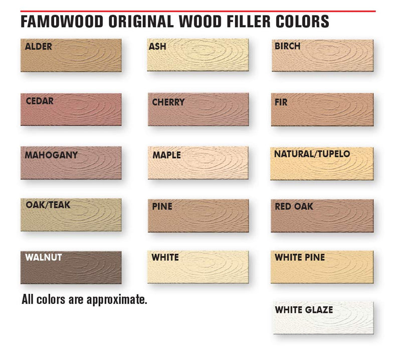 FamoWood 36021134 Original Wood Filler - Red Oak- 23 OZ
