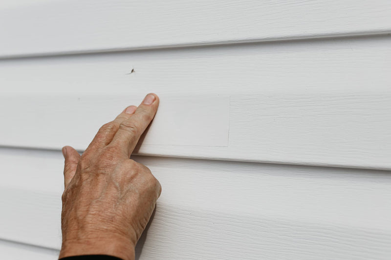 Mendyl Vinyl and Stucco Siding Repair Kit - Cover Any Cracks Holes or Blemishes - White Durable Self-Adhesive Paintable Vinyl Siding Patch Cut to Fit and Cover Any Cracks - 2 Patches (10) 10