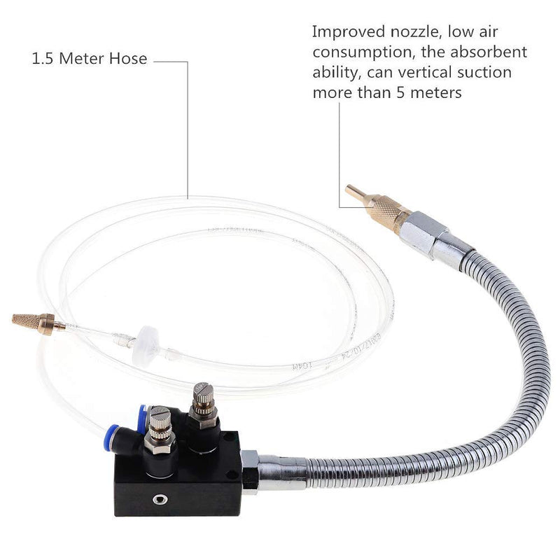 Mist Coolant Lubrication Spray System With Check Valve and Stainless Steel Flexible Pipe for Metal Cutting Engraving Cooling Machine/Air Pipe CNC Lathe Milling Drill