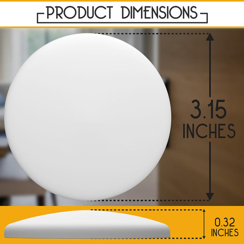 Door Stoppers - Large 3.15" (4 PCS) - Door Stoppers for Wall with Strong Back Adhesive - Quiet and Shock Absorbent Silicone Wall Protectors from Door Knobs - Protects Every Wall Surface - White Large Size 3.15" (4 PCS)