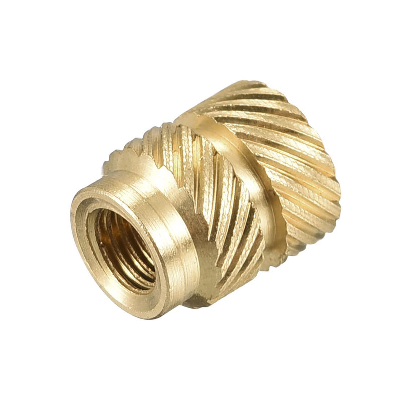 uxcell Knurled Insert Nuts, 120Pcs M3 x 5.7mm L x 4.6mm OD 3D Printing Brass Nuts Female Threaded Inserts Brass Heat Set Insert Embedment Nut M3x5mm 120