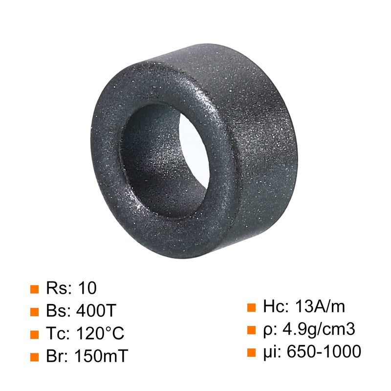PATIKIL Ferrite Toroid Core 14mm x 8mm x 7mm, 30 Pack Transformer Inductor Coil Ring, Black