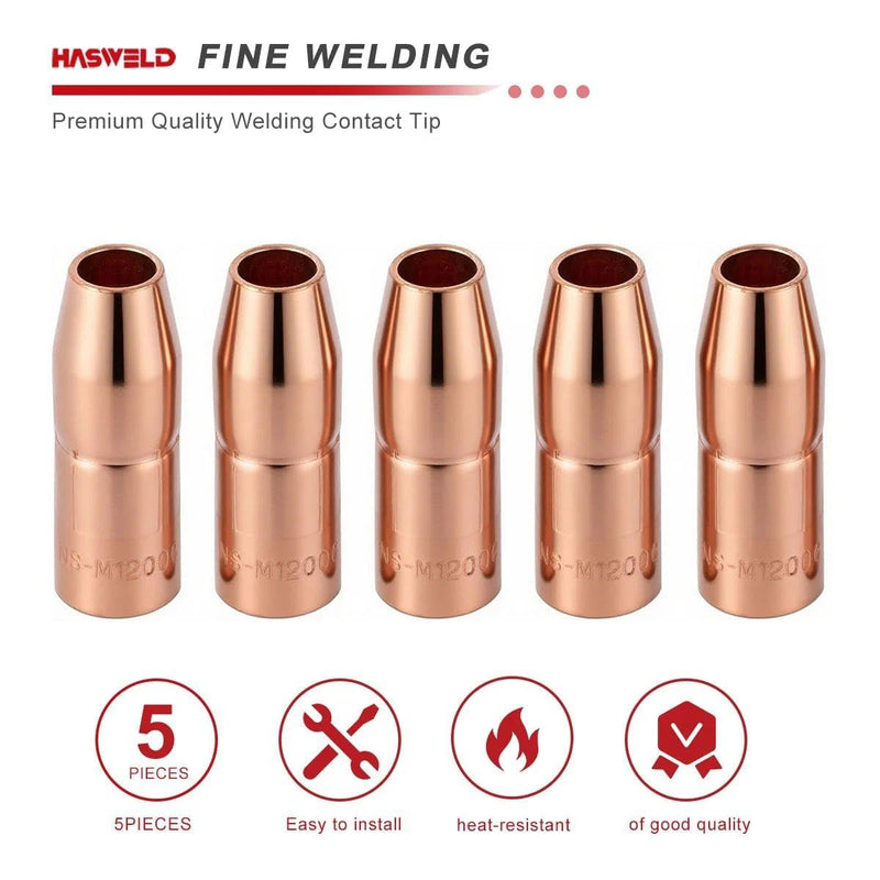 5-PK Nozzle For NS-M1200C 1/2" AccuLock MDX Fits Miller MDX-100 MIG Welding Guns Part NS-M1200C Nozzle 5-PK