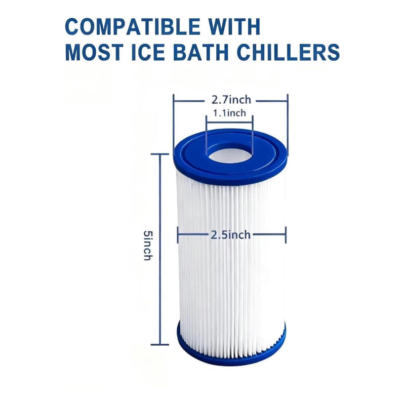 20 Micron 5" x 2.5" Water Filter Replacement Most Cold Plunge Filter Cartridge Compatible with Any Cold Plunge System, Ice Bath, Ice Pod, Under-Sink Filters (8-Pack)
