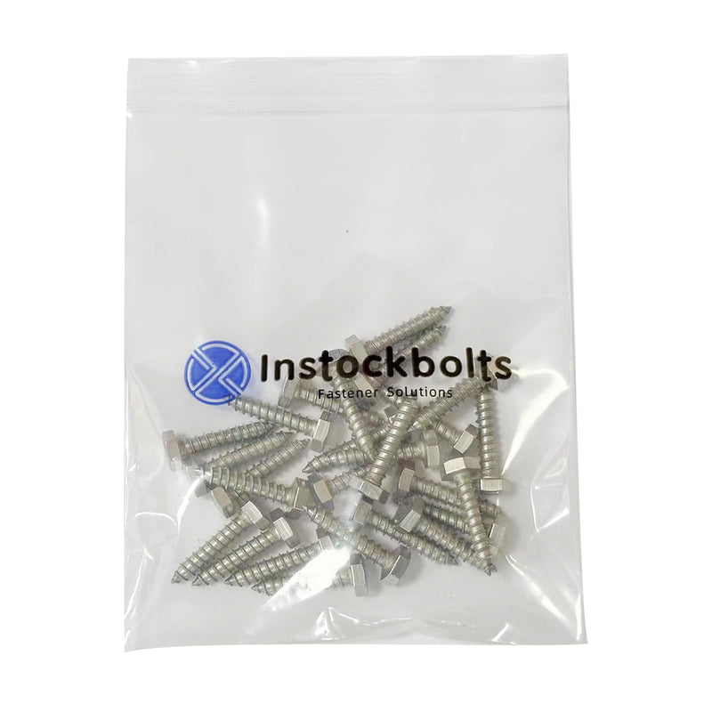1/4 X 1-1/2" Hex Head Lag Screws Bolts, 304 Stainless Steel 18-8, Hexagon Head Wood Screws Hex Lag Screws, Pack of 20 1/4 X 1-1/2"