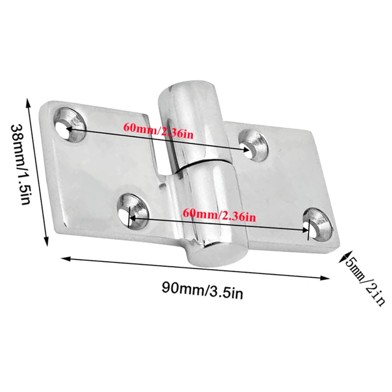 Pair of Take-Apart Hinge(Left and Right Each one)，Marine Grade Stainless Steel 316 Hinge Boat Deck Accessories W/Fasteners