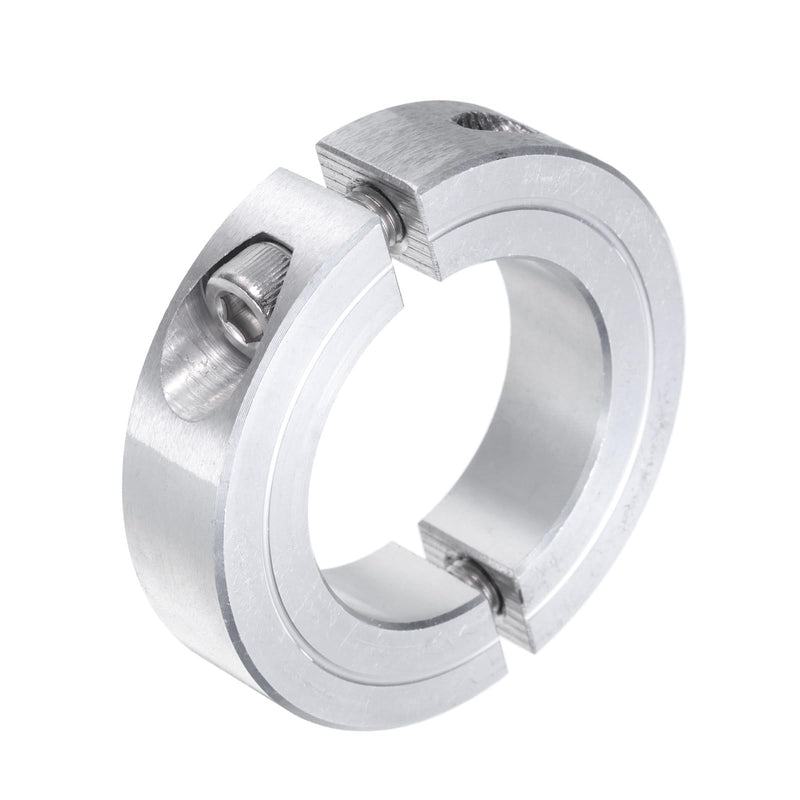 uxcell Double Split Clamp-On Shaft Collar for 1-3/8" Shaft, Two-Piece Clamping Collar, 2-1/4" OD, 9/16" Thickness, Aluminum Alloy Set Screw Split Collar Clamp