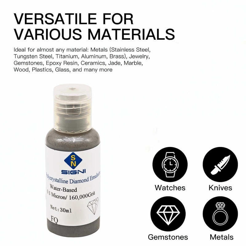 SIGNI Polycrystalline Diamond stropping Emulsion,Premium Knife polishing Compound/Suspension/Lapping Fluid/Paste slurry (4 Micron) 4 micron