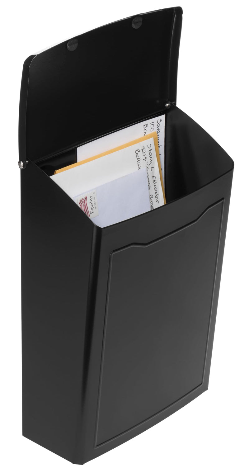 Architectural Mailboxes 2681B Black Marina Wall Mount Mailbox, Small