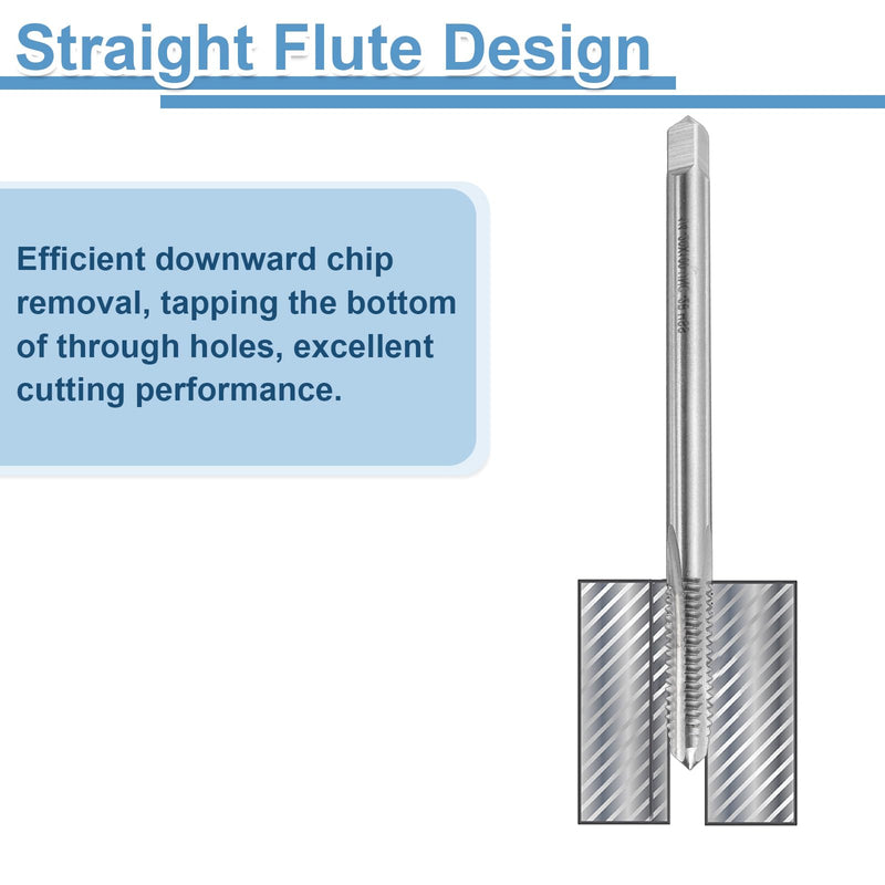 uxcell 4pcs Straight Flute Screw Taps 1/4-20 UNC 2B Thread 4" Extra Long HSS6542 Machine Threading Milling Tap Tapping Tools 1/4-20 UNC x 4"
