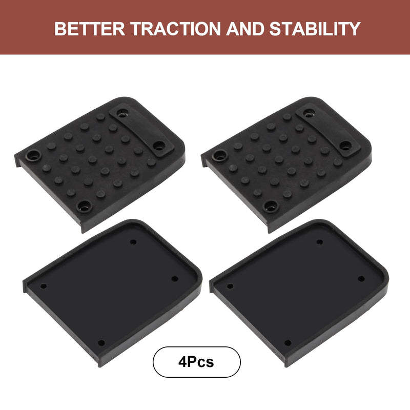 4Pcs Stilt Sole Anti-Slip Foot Pads for Drywall, Drywall Stilts Replacement Part Kits, Construction Tripod Mat with Screw for Plastering, Painting, Wiring, Street Performance