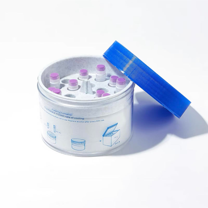 Cryogenic Storage Box - Cryogenic Vials Freezing Container，Polycarbonate Jar 18 Place Available for 1.5/2.0mL Cryogenic Tubes For 18-Place of 1-2ml Cryogenic Vials
