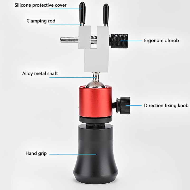 LICAEVEY Tabletop Vise Mini Vice with Spherical Rotating Base, Handheld Adjustable Small Bench Vice Clamp for Model Painting Crafts Jewelry Making