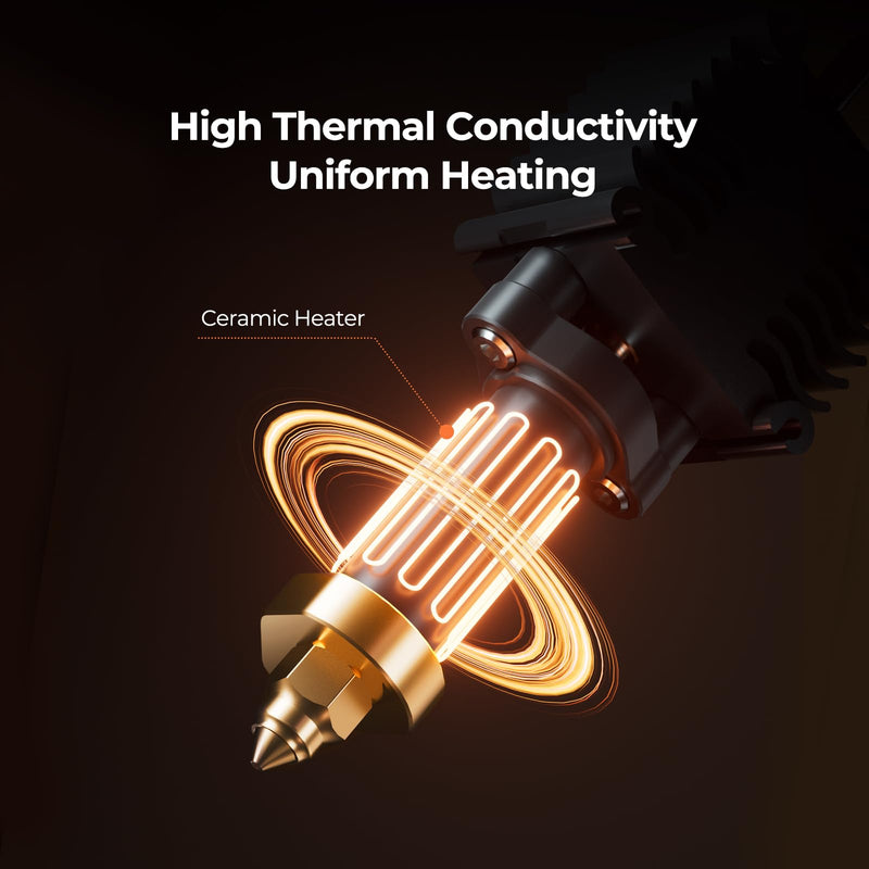 Creality Ender 5 Max Ceramic Hotend Kit, Quick-Swap Nozzle with High-Flow Ceramic Heating Block, 300°C High-Temperature Resistance, Supports 700mm/s High-Speed Printing for Ender 5 Max 3D Printers
