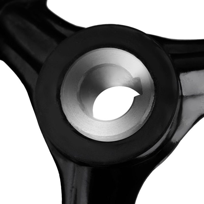 Hand Wheel 12mm, Bakelite Black Round 12 * 100mm 3 Spoke Hand Wheel Revolving Handle for Lathe Milling Machine