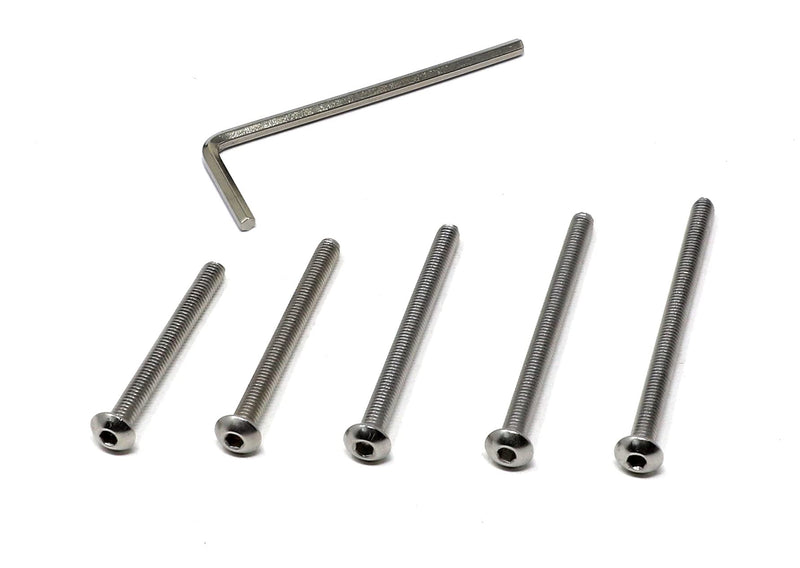 iexcell 50 Pcs M4 x 40/45/50/55/60 Stainless Steel 304 Hex Socket Button Head Cap Screws Bolts Assortment Kit