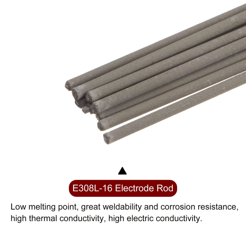 HARFINGTON E308L-16 Welding Rod 1/16" x 10" 304 Stainless Steel Welding Rod A102 Electrodes Solder for Welding Stainless Steel Galvanized Steel 0.29 Lb 1/16" x 10"