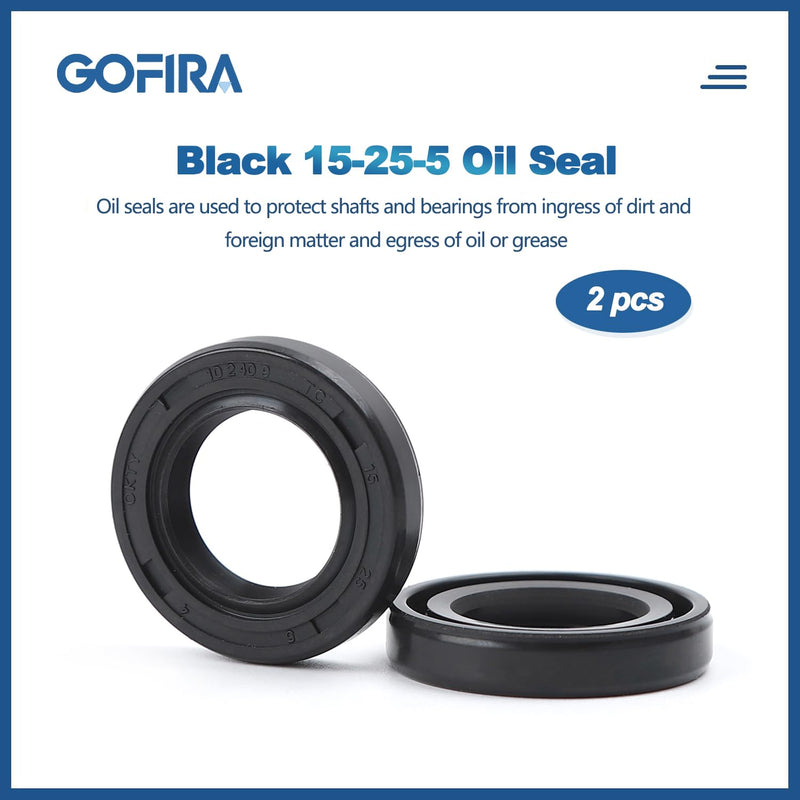 2Pcs Oil Seal 15mm x 25mm x 5mm in High-Concentration Nitrile Rubber Material Double Lip with Spring for CFmoto Cforce Zfore Ufore 500 600 800 950 1000 OEM Parts Number:0180-065002 15 x 25 x 5 2Pcs