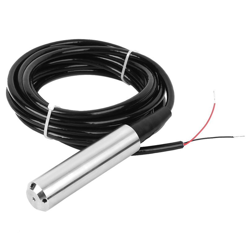 Submersible Level Sensor 4-20mA, DC24V 316L Stainless Steel Input Liquid Level Transmitter Water Level Sensor Detector 5m Cable (0-3m Measuring Range) 0-3m Measuring Range