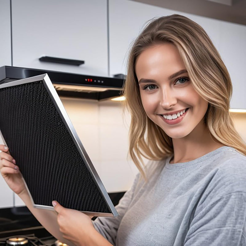 BPSF30 99010308 WB02X10707 compatible with GE and Broan QS WS NON-Ducted Thick Range Hood Charcoal Carbon Filters 10.8 X 13.3 X 0.09 inches
