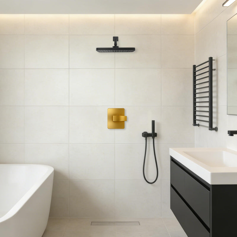 Replacement for Delta 13/14 Series Shower Faucet Set,Shower Handle Set Compatible with RP46074,Fits R10000 Series Valves(Cartridge and Valve Not Included),Brushed Gold Brushed Gold