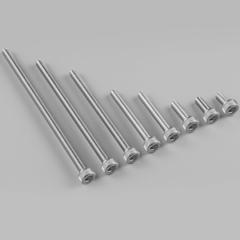 120pcs M3 x 6mm Hex Socket Head Cap Screws Bolts, 304 Stainless Steel 18-8, Allen Socket Drive,Bright Finish, Full Threads,with Hex Spanner Silver 120