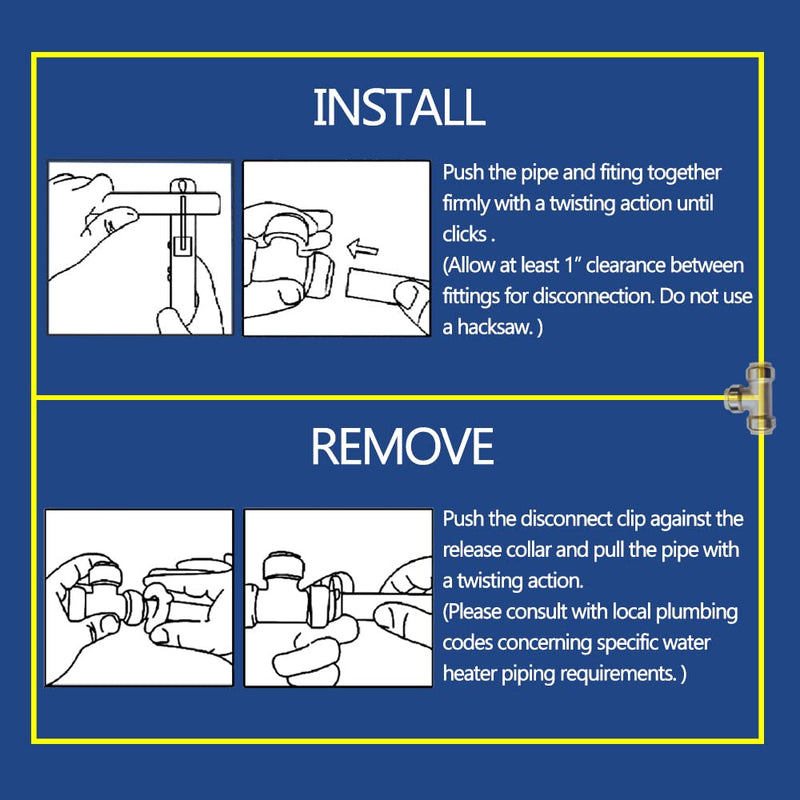 HQMPC Push Fit Angle Stop Valve 1/2" Push-fit x 3/8" OD Compression No Pb Brass Angle Stop Valve Shut Off Valve Angel Stop Valve Compression And Pex Connect (2 Pack) 2 ANGLE 1/2"x3/8"