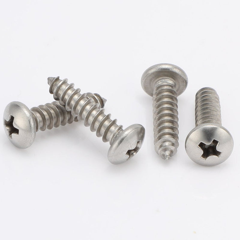 #12 x 3/4" Pan Head Self Tapping Screws Sheet Metal Wood Screws, 304 Stainless Steel 18-8, 50 PCS #12 x 3/4"