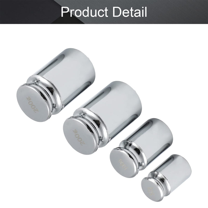 Utoolmart 4pcs Calibration Weight Set 200g 200g 100g 50g M1 Precision Grams Scale Weights Chrome Plated Steel for Digital Balance Scales - 550g in Total 1pcs 200g+100g+50g M1