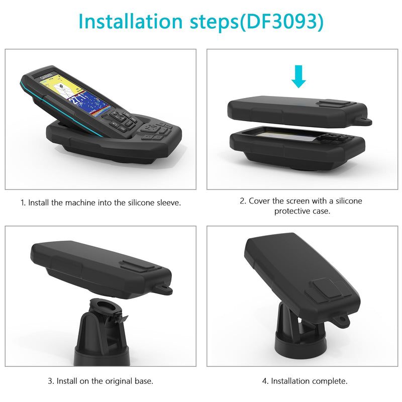 Silicone Protective Case and Screen Cover for Garmin Striker Vivid 4cv (010-02550-00) and Striker Plus 4 (010-01870-00), Transducer Cover