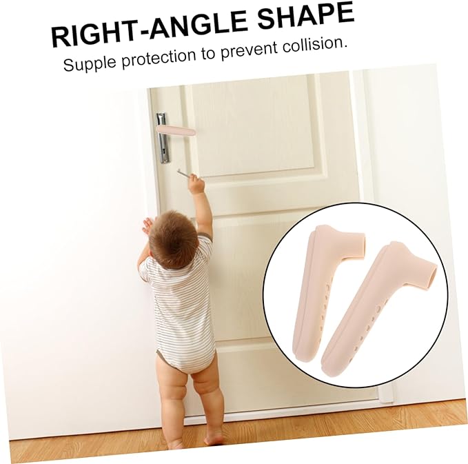 SHOWERORO 2pcs Door Handle Cover Silicone Door Handle Grip Child Proof Door Handle Child Proof Door Handle Cover Door Handle Sleeve Baby Proof Door Silicone Door Hang - NewNest Australia