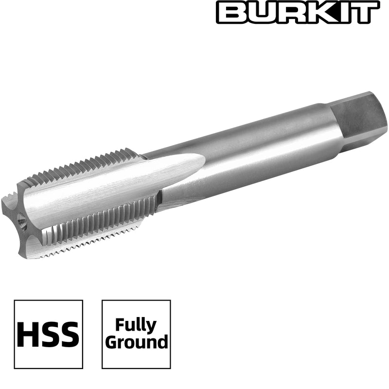 Burkit 1-1/8"-12 UNF Thread Tap Right Hand, HSS 1-1/8 x 12 UNF Straight Fluted Machine Tap