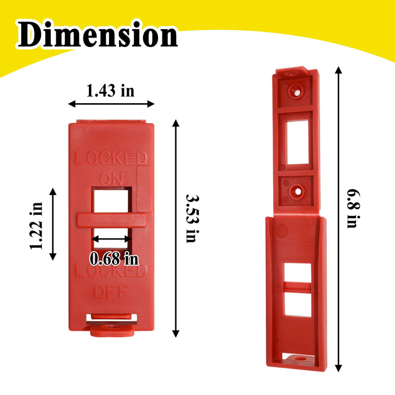 2 Pcs 6064 Wall Switch Locking Device, Plastic, Maintain Switch Position to Ensure Safety