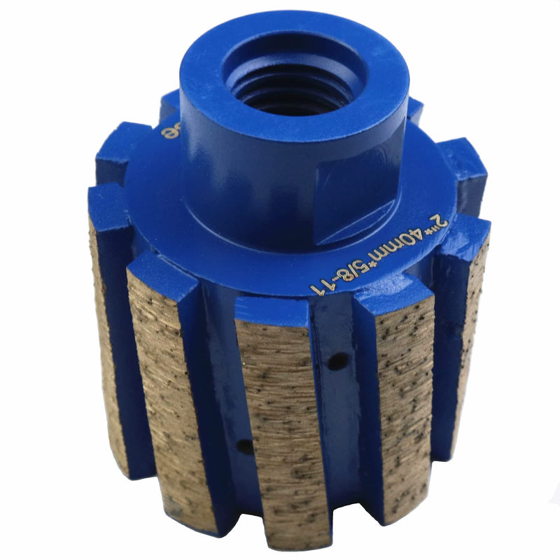 2 Inch Segmented Zero Tolerance Diamond Grinding Drum for Granite,Quartz,Marble,Concrete and Stone 2 Inch,Segmented