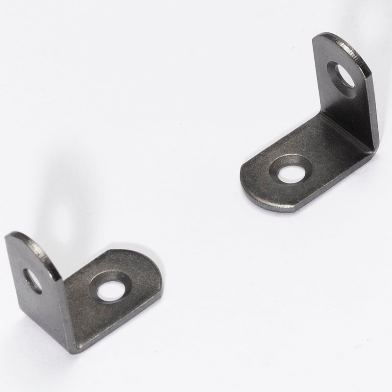 L Bracket 1" Corner Brace 90 Degree Right Angle Metal Support Fastener for Wood Shelves Furniture Desk Cabinet Chair Drawer, Pack of 16, Black Tone Gun Metal