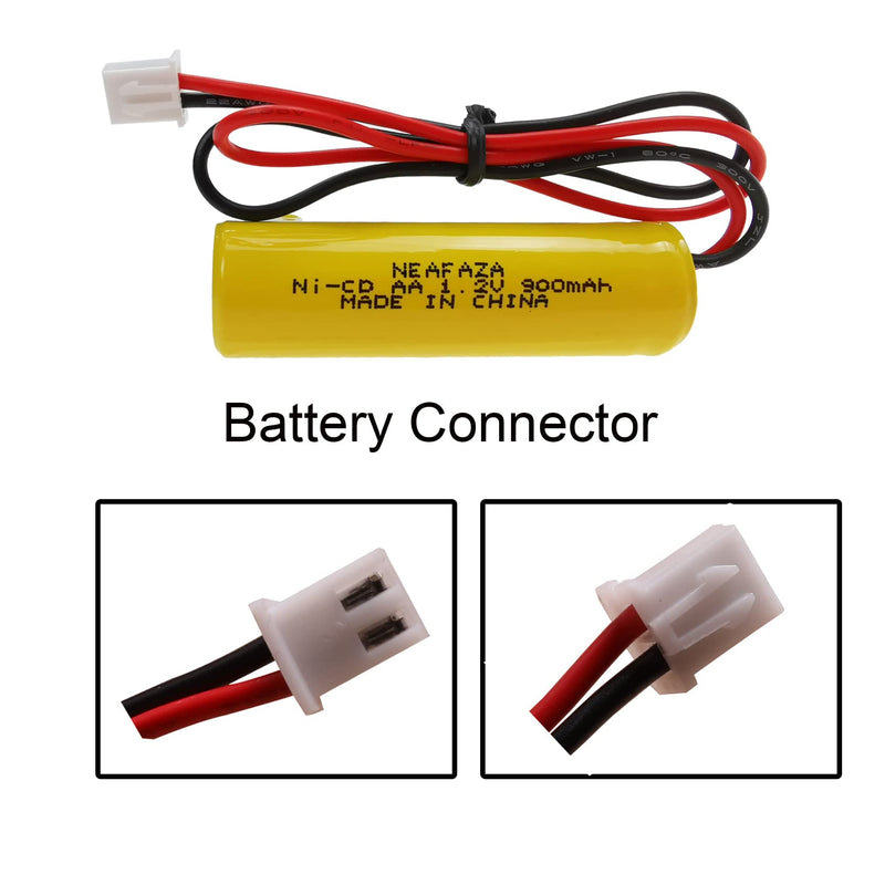 5 Pack 1.2v 900mAh Ni-CD AA Exit Sign Emergency Light Battery Replacement Compatible with Unitech AA900mAh OSA268 ELB CS01 Lithonia Battery EXR LED EL M6